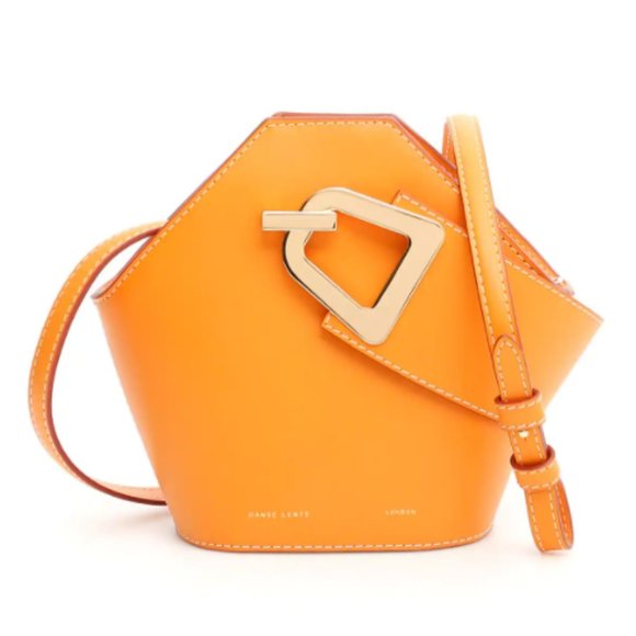 Chic Orange Mini Bag with Gold Accent - Picture 2 of 7